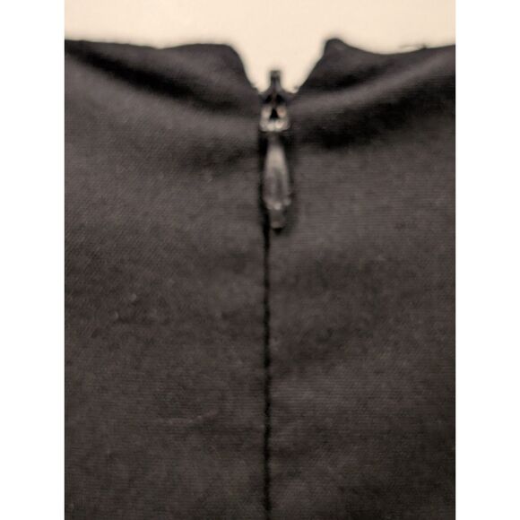 Ann Taylor Sheath Dress Navy Blue Pintuck Square Neck Cap Sleeve Size 16 - Picture 3 of 6